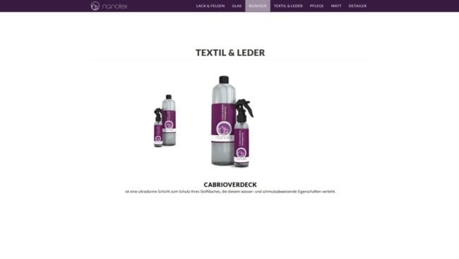 Nanolex-Website