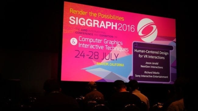 Siggraph 2016 Expertenvortrag