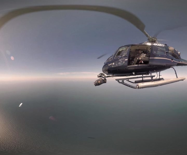 360-Grad-Panorama gefilmt aus einem Helikopter